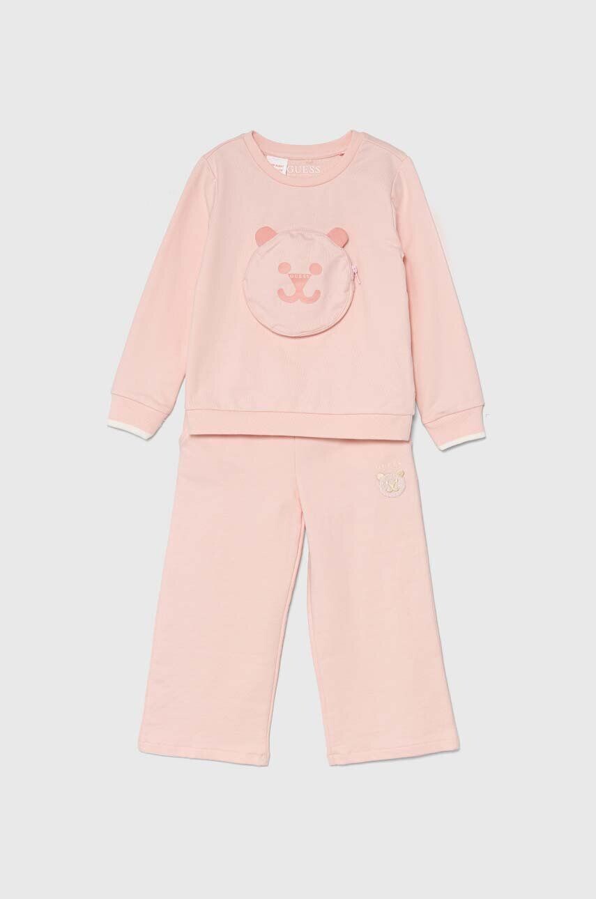 

Guess детский шерстяной спортивный костюм, розовый