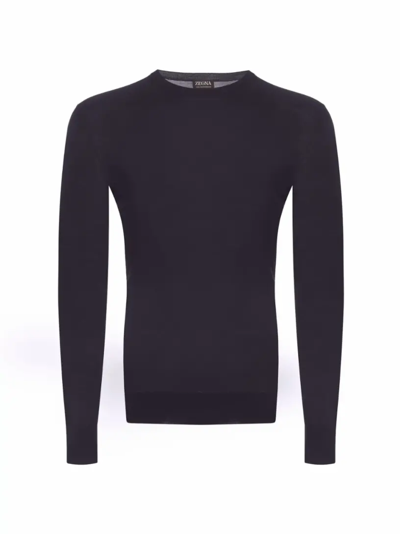 

Шерстяной джемпер Zegna, тёмно-синий