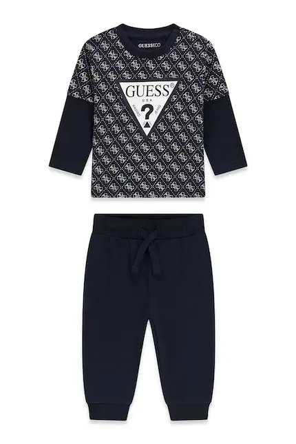 Комплект из лонгслива и брюк Guess, черный