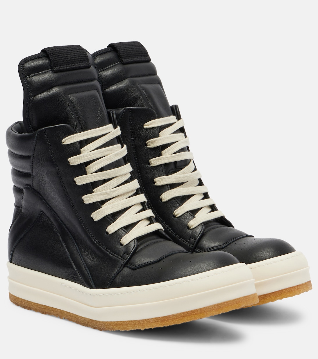 Кожаные кроссовки Geobasket Rick Owens, Black/Milk
