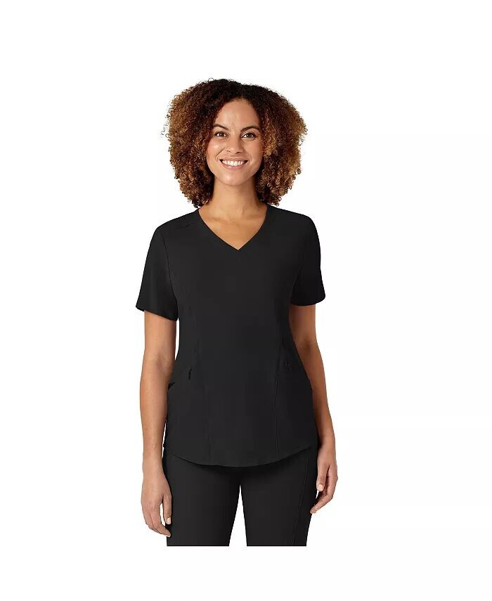 

Топ-скраб RENEW размера плюс с V-образным вырезом Wink, черный