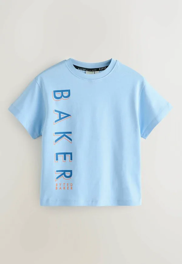 Футболка стандартного кроя с графическим принтом (5 штук в упаковке) Baker By Ted Baker, White Orange Blue Navy — фото 3