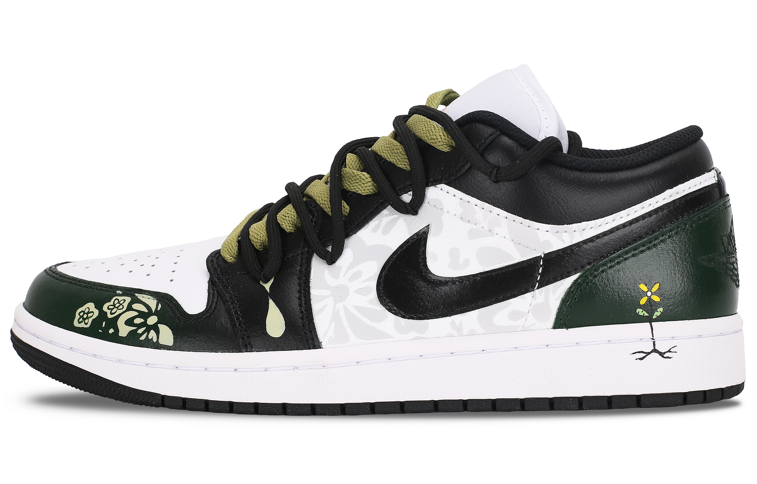 

Jordan Винтажные баскетбольные кроссовки Air 1 Low Top унисекс черно-зеленые, цвет Black Green