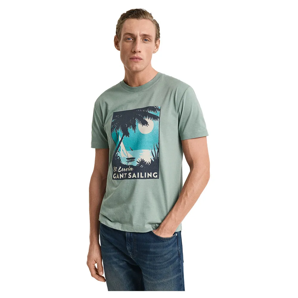 

Футболка с коротким рукавом Gant Placed Graphic, зеленый
