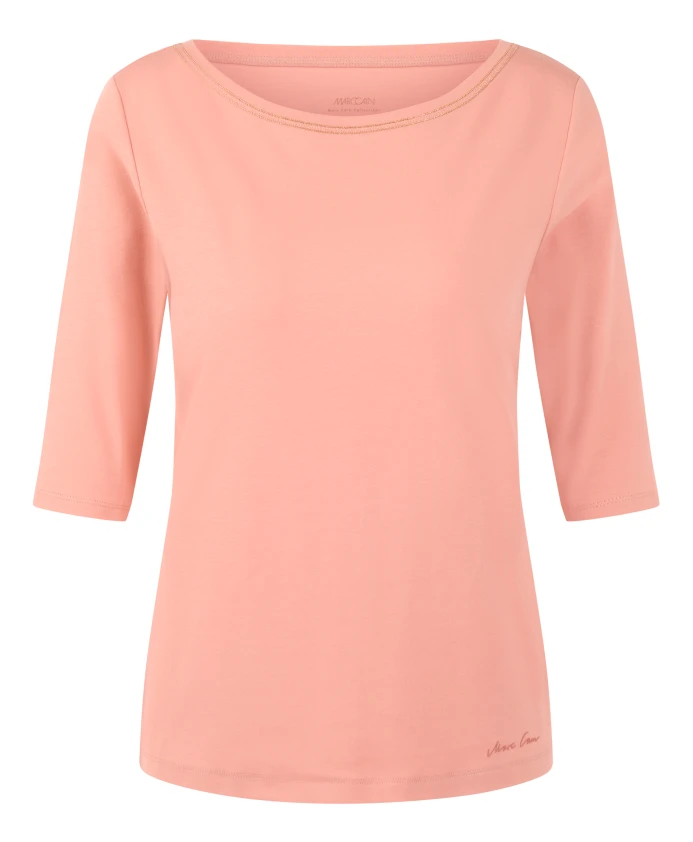 

Футболка с коротким рукавом и декоративной отделкой Marc Cain, бежевый