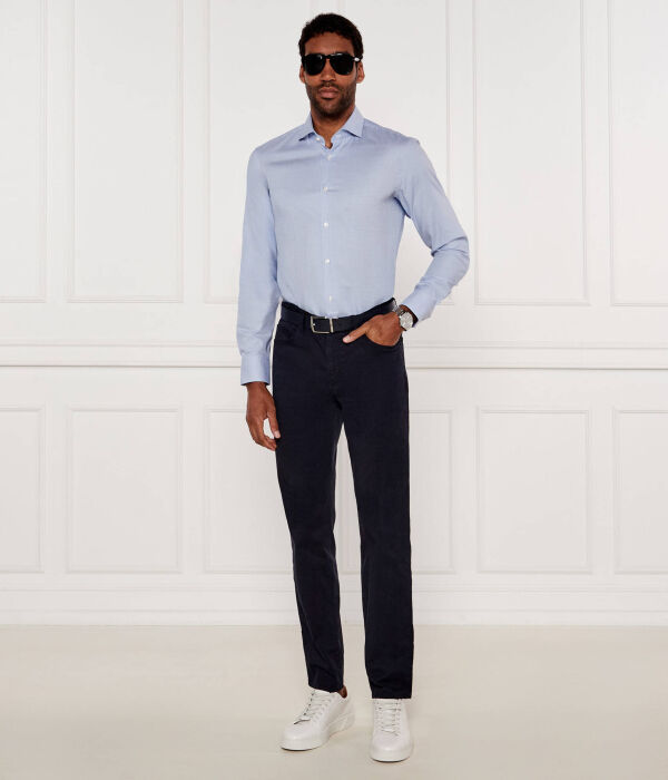 Рубашка h-моток-распространение-c1-222 Slim fit Boss, синий — фото 2