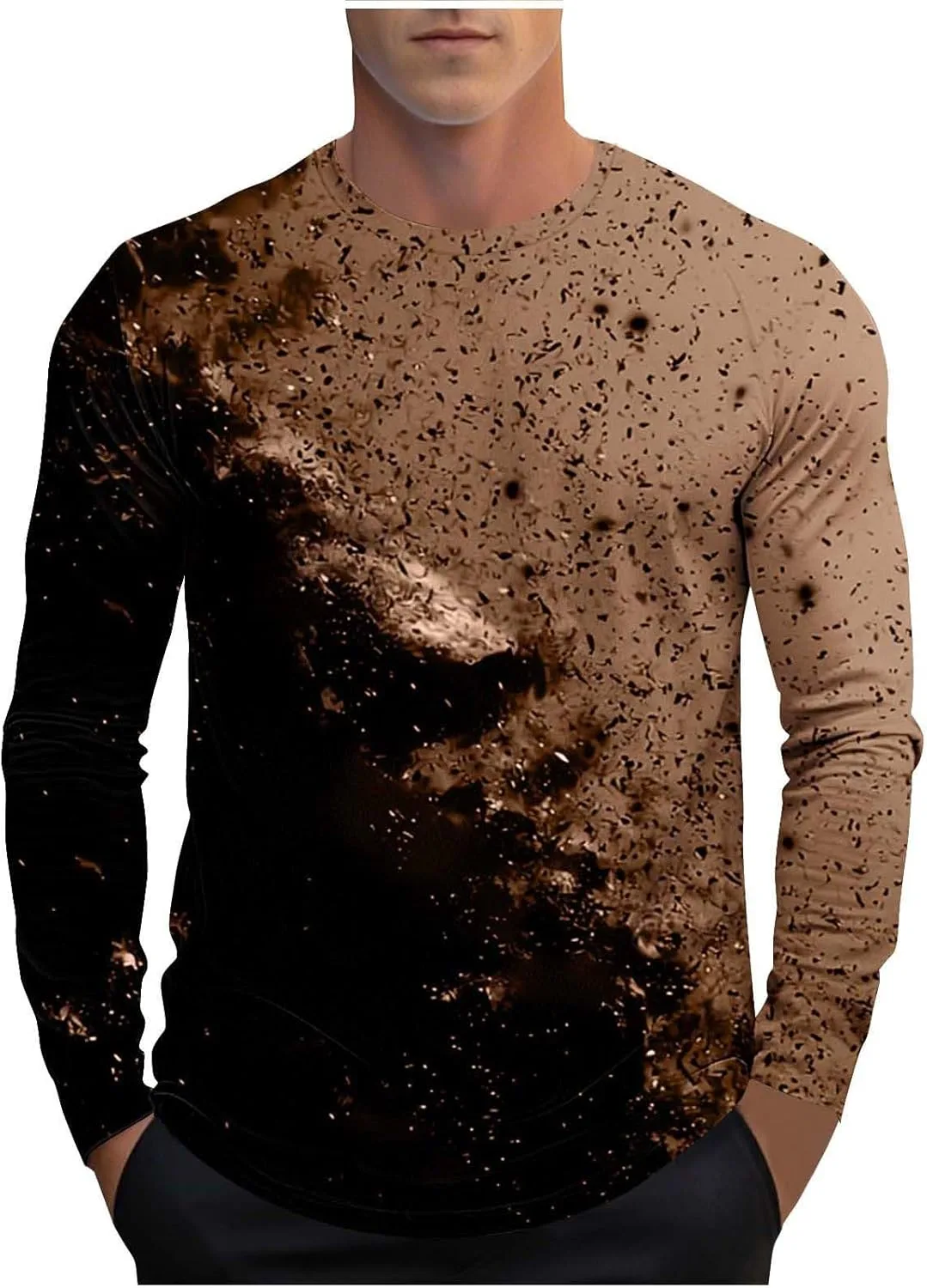 

Мужская футболка с длинным рукавом, легкая и мягкая