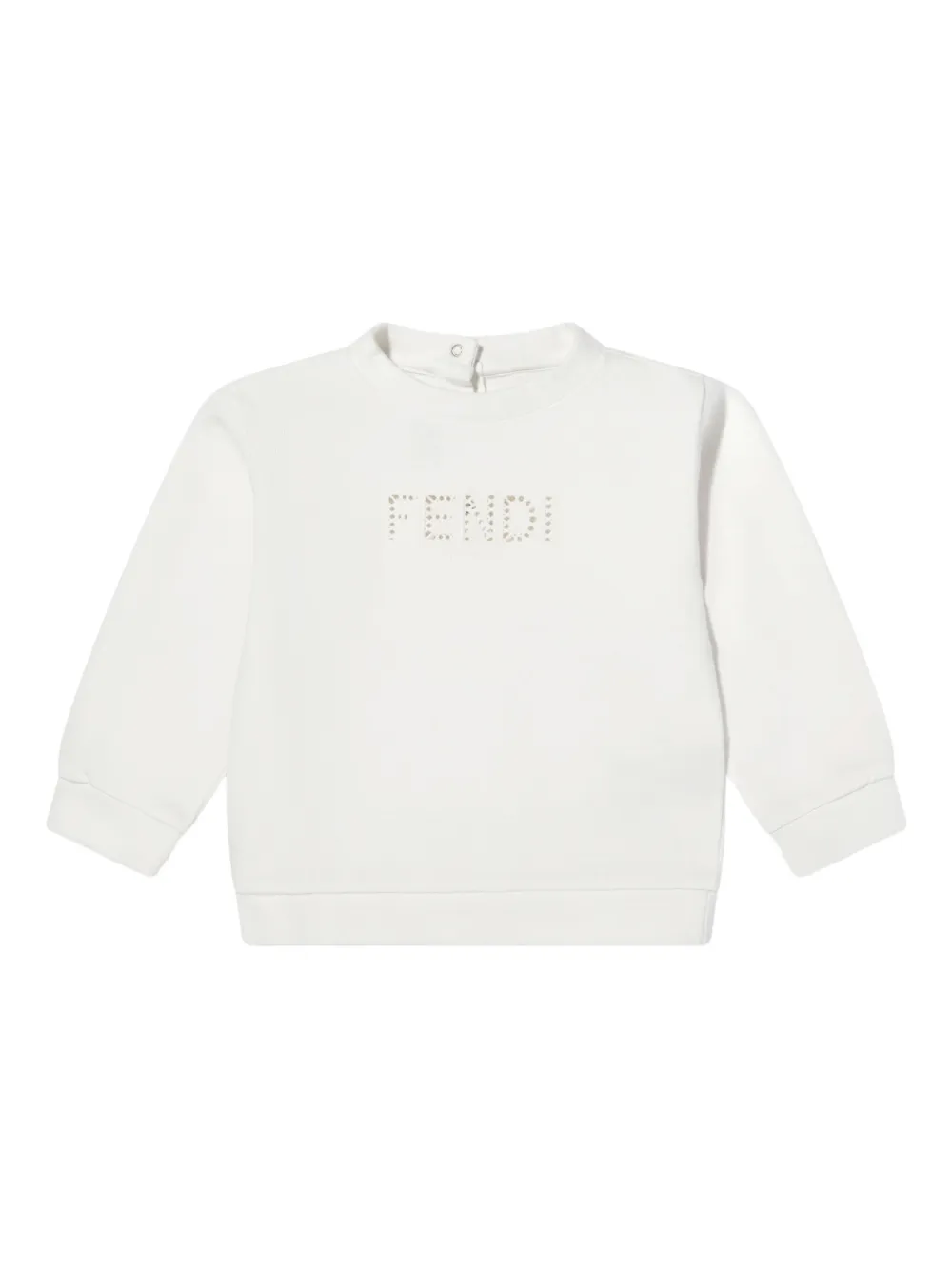 

Толстовка с вырезанным логотипом FENDI KIDS, белый
