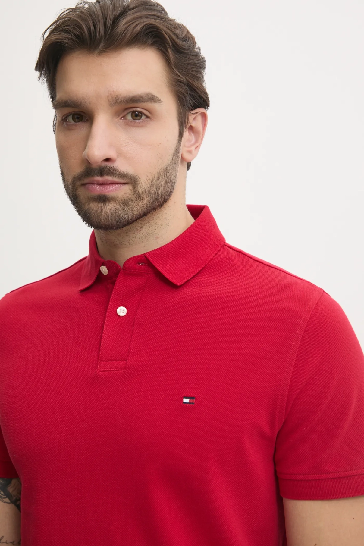

Поло Tommy Hilfiger, красный