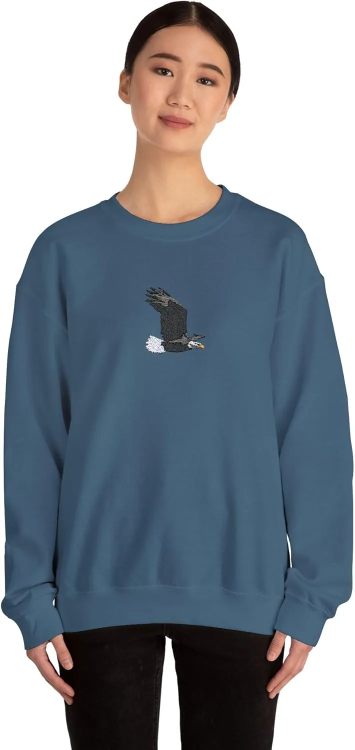 Толстовка Soaring Bald Eagle Embroidered Bird Unisex Heavy Blend — фото 3