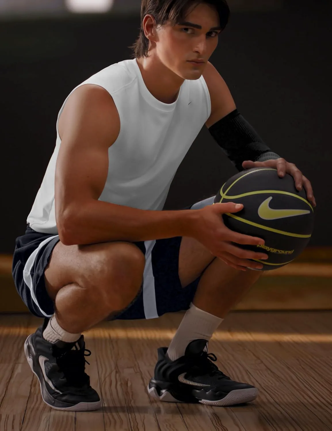 Кроссовки для баскетбола Nike Giannis Immortality 4 для взрослых унисекс, черный/белый/серый — фото 2