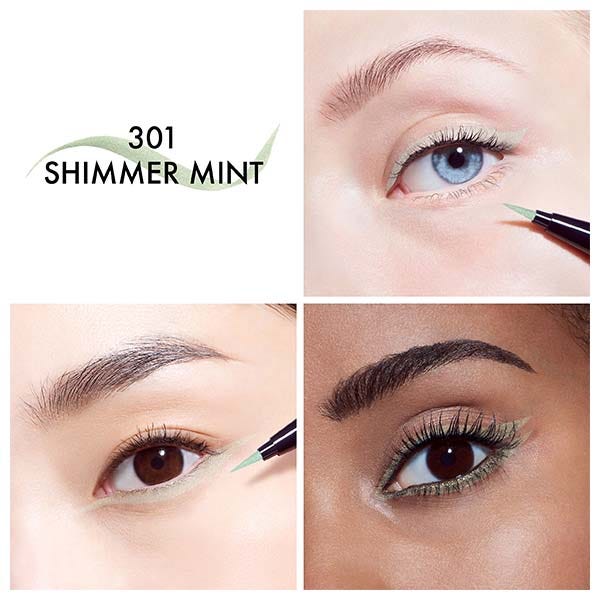 Водостойкая подводка для глаз с фетровым наконечником насыщенного цвета DIOR Diorshow Liquid Liner, 301 Shimmer Mint — фото 2