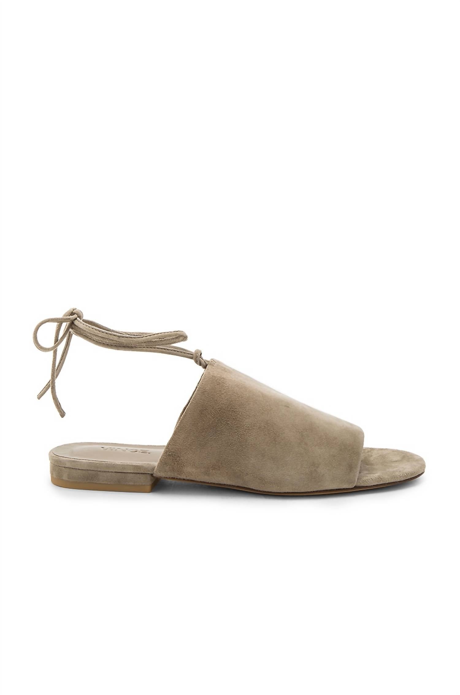 Сандалии Damon Flat Lace Up из замши Woodsmoke Kid Vince, цвет woodsmoke kid suede