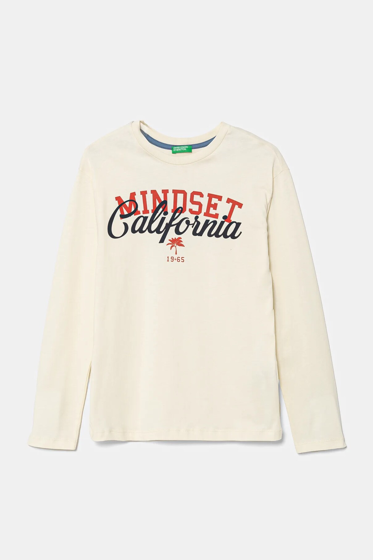 

Хлопковая детская кофта с длинными рукавами United Colors Of Benetton, бежевый