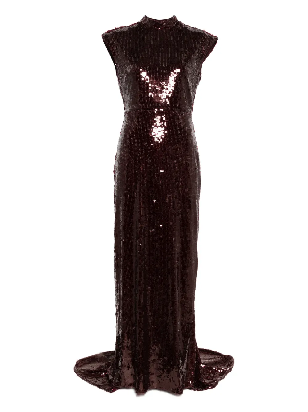 

Макси-платье с короткими рукавами-крылышками Rotate Birger Christensen, красный