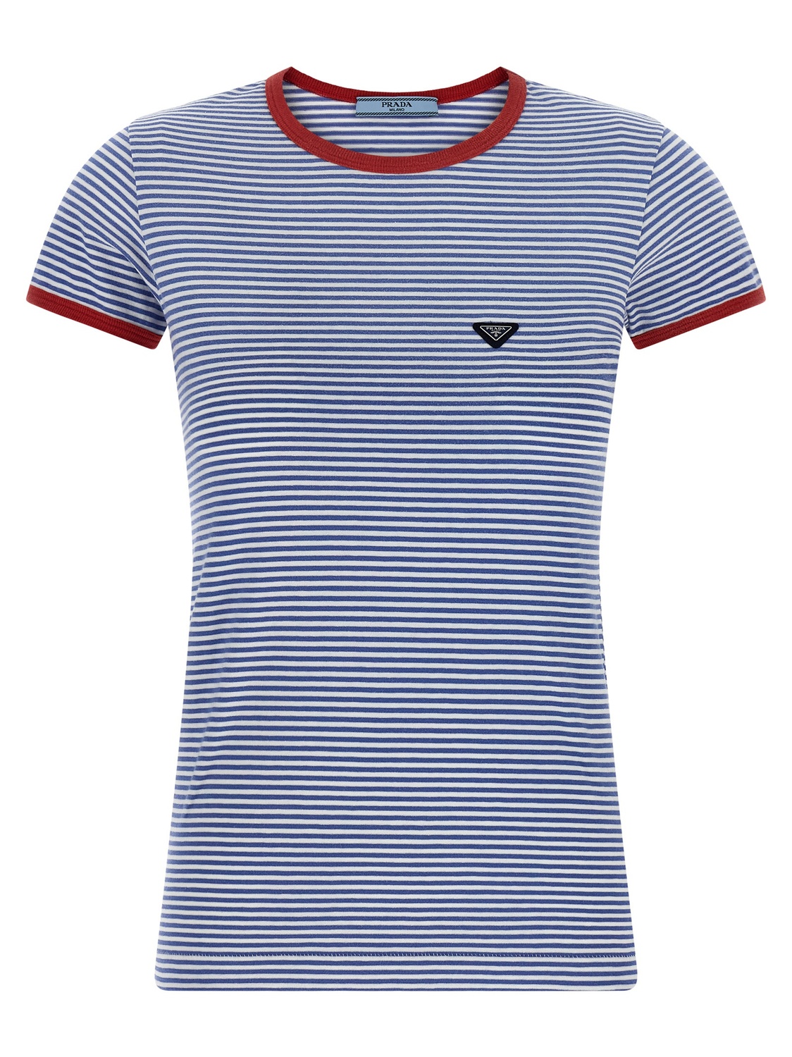 

Полосатая футболка Prada, голубой