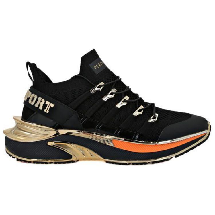 PLEIN SPORT Кроссовки low top Casual Shoes Unisex черные оранжевые — фото 3