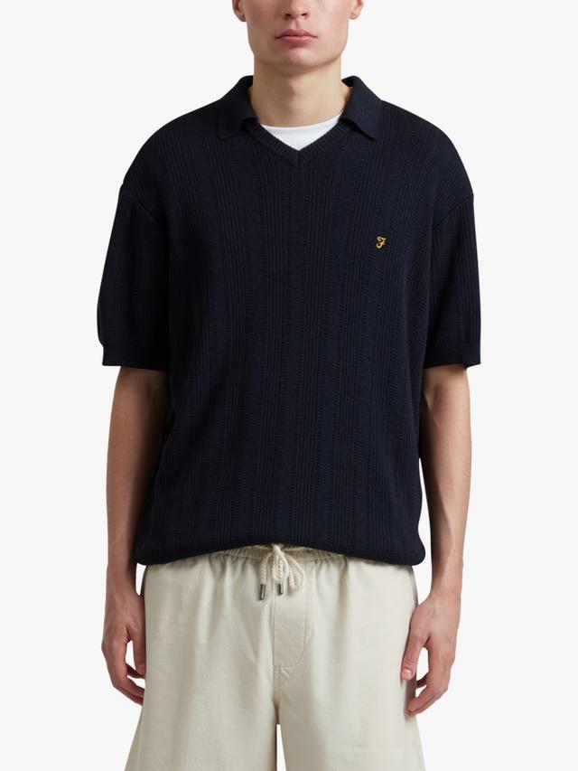 

Woodford Cotton Blend свободная поло с короткими рукавами Farah, True Navy