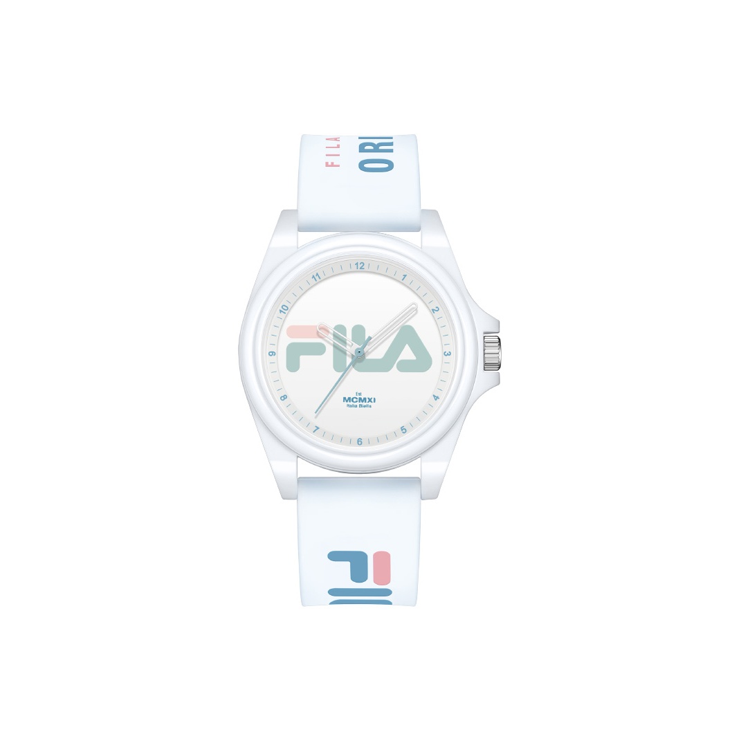 

FILA Часы Wrist Watch Quartz Movement Silicone Strap White Dial Women's Watch, [Far Sky Blue]-6568-007
