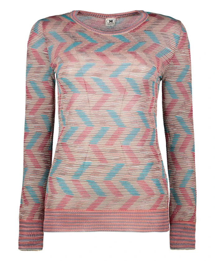 

Свитер с круглым вырезом и зигзагообразным узором M Missoni, мультиколор