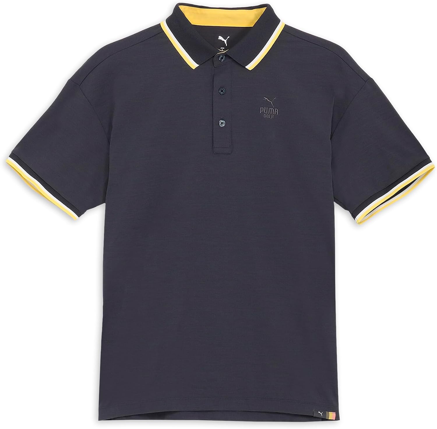 

Футболка-поло Golf FOG с ребристым воротником, размер 63329602 Puma, белый/темно-синий