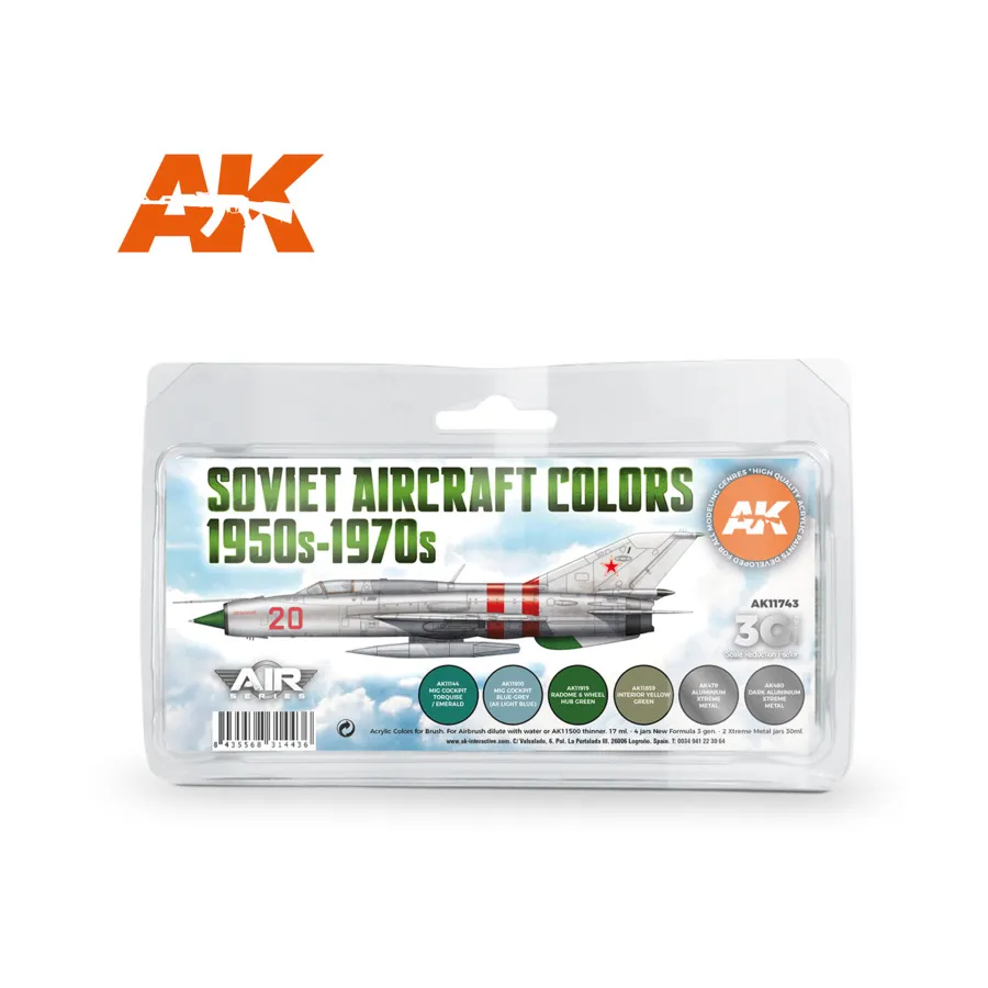 

Цвета советских самолетов 1950-1970-х гг., 3rd Gen Acrylic Special Set