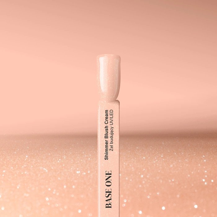 Кремовый гель для наращивания ногтей UV Base One Shimmer Blush Cream 100 г Silcare — фото 2