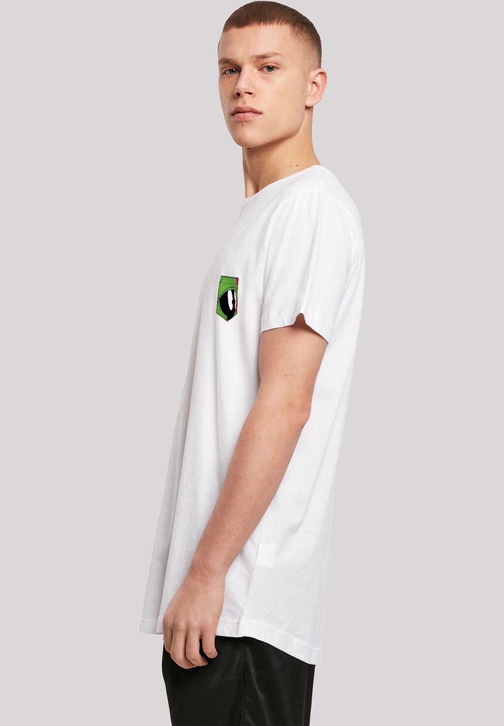 

Футболка с принтом LOONEY TUNES MARVIN THE MARTIAN FACE FAUX POCKET F4NT4STIC, белый
