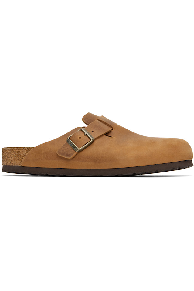 

Классические бостонские лоферы-слипоны Birkenstock, цвет cognac
