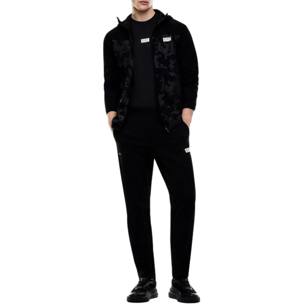 Футболка EA7 SS26, мужская EMPORIO ARMANI, Black — фото 3
