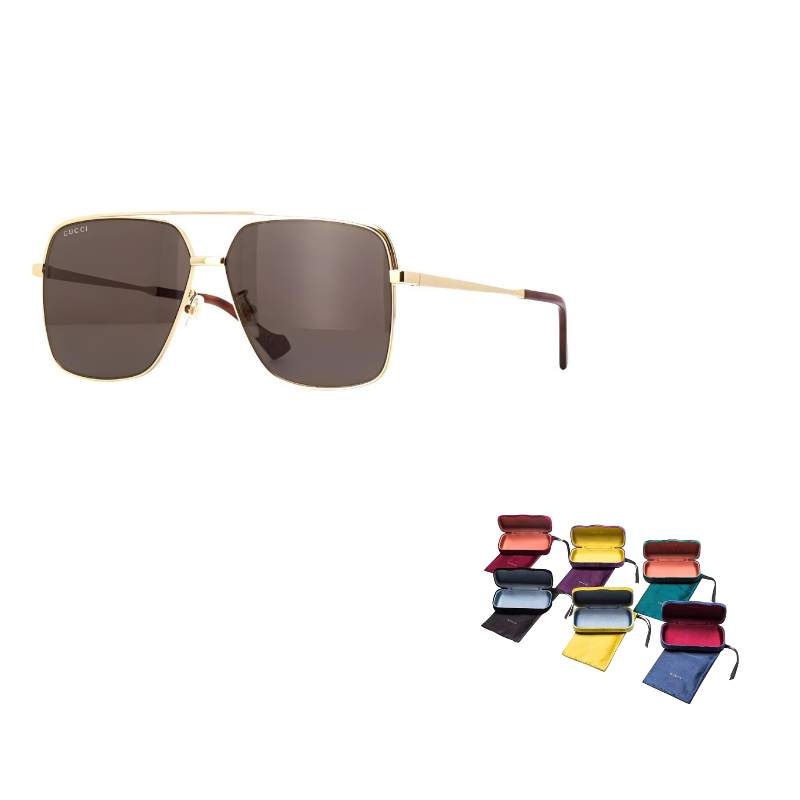 

GUCCI Авиаторские солнцезащитные очки Aviator Frame, Brown