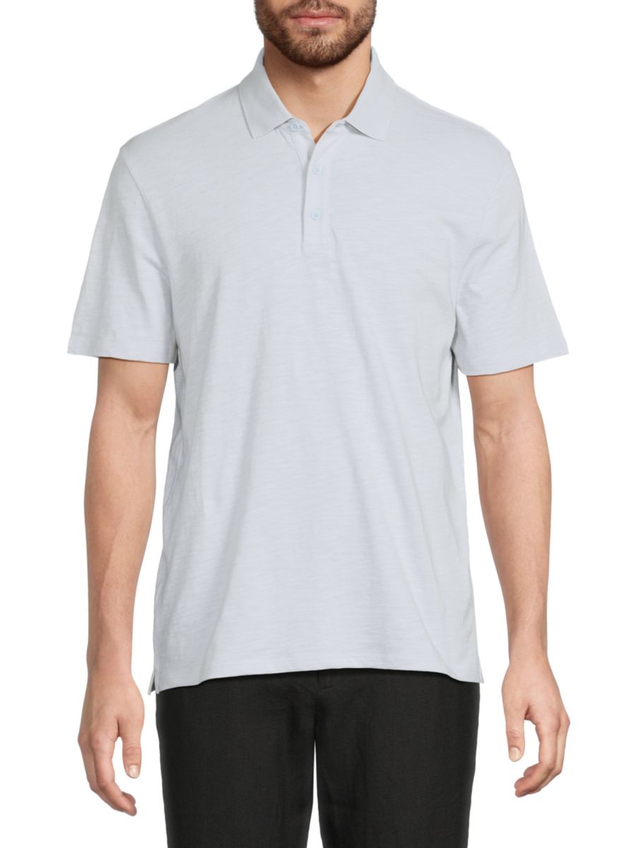 

Однотонное поло с коротким рукавом Vince, цвет Pale Blue