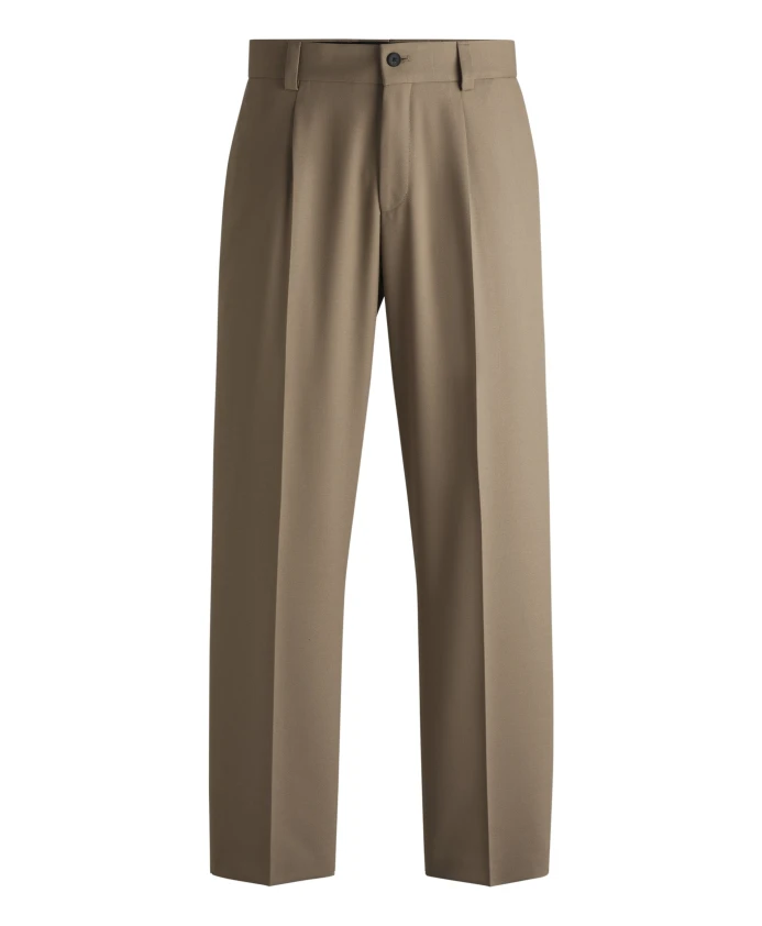 

Коричневые классические брюки со складками Hugo, коричневый