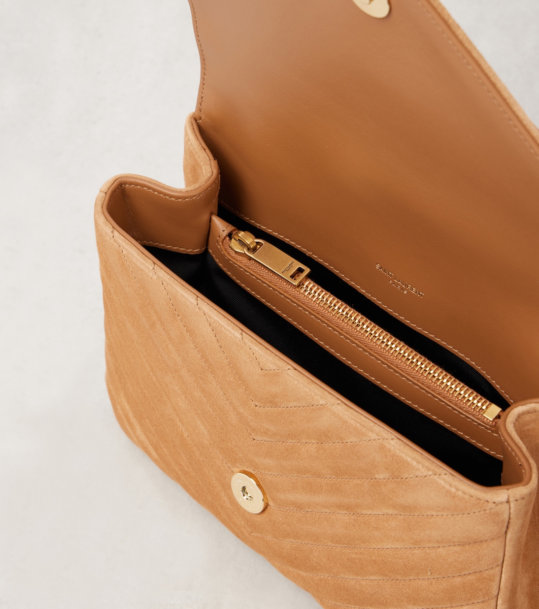 Кожаная средняя наплечная сумка Collège Medium Saint Laurent, Cinnamon — фото 3