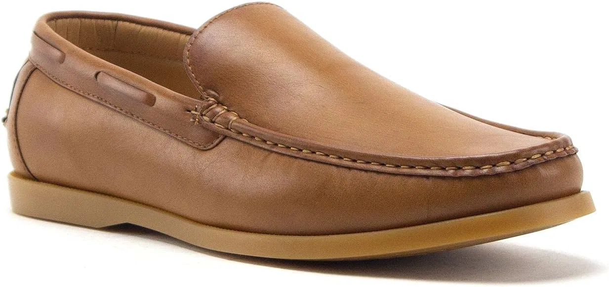 Мокасины мужские Classic Slip On Moccasin Style Dress Loafers Boat Shoes, Tan Jazamé