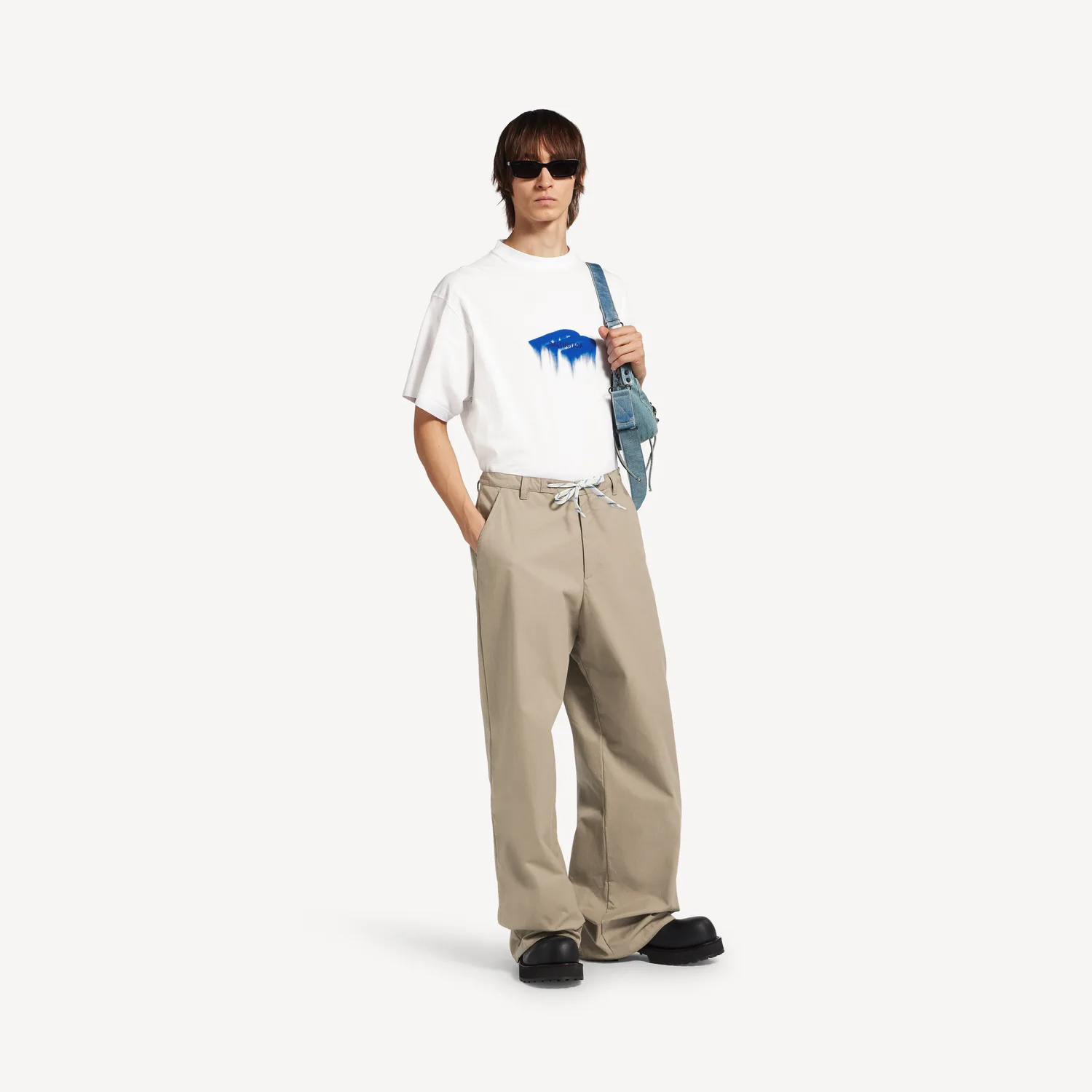 BALENCIAGA Мужские брюки-чиносы бежевого цвета — фото 2