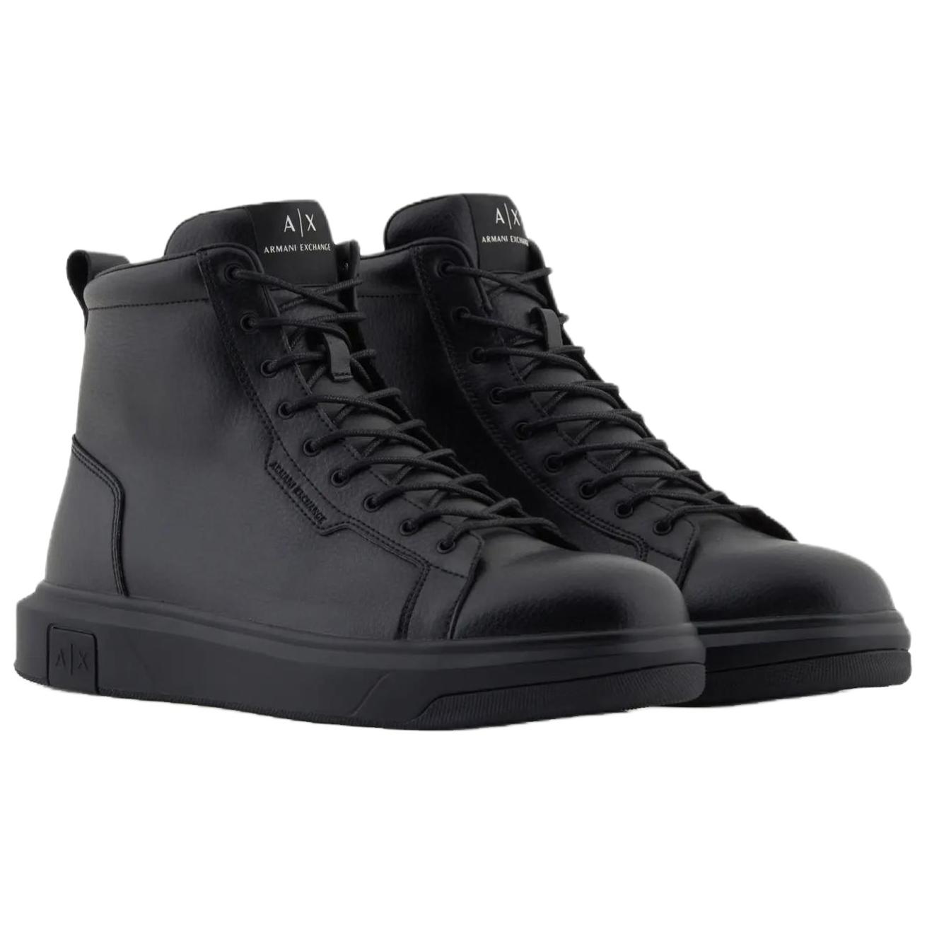 ARMANI EXCHANGE Высокие кроссовки для скейтбординга AE мужские черные — фото 4