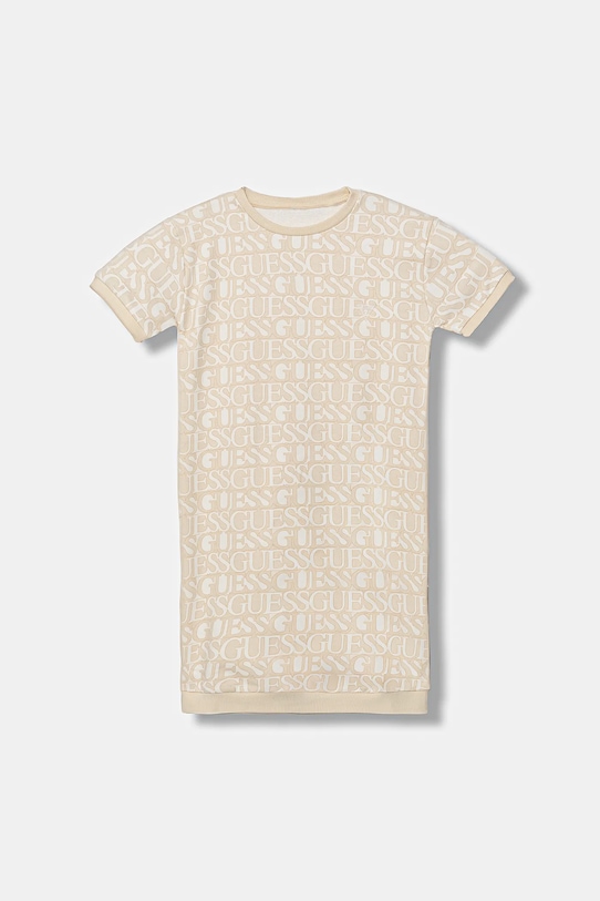 

Детское хлопковое платье Guess, бежевый