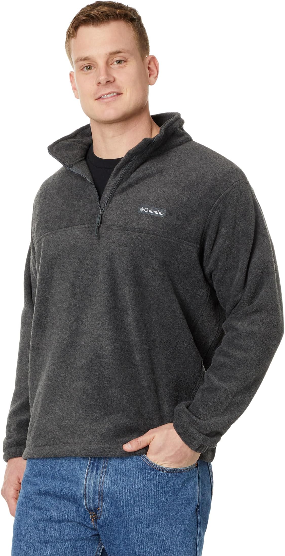 

Куртка Big & Tall Steens Mountain 1/2 Zip Columbia, цвет Charcoal Heather