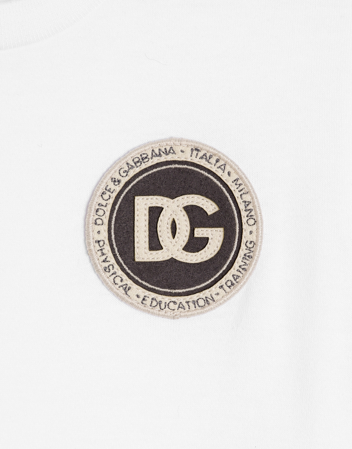 Футболка из джерси с нашивкой DOLCE & GABBANA, белый — фото 4
