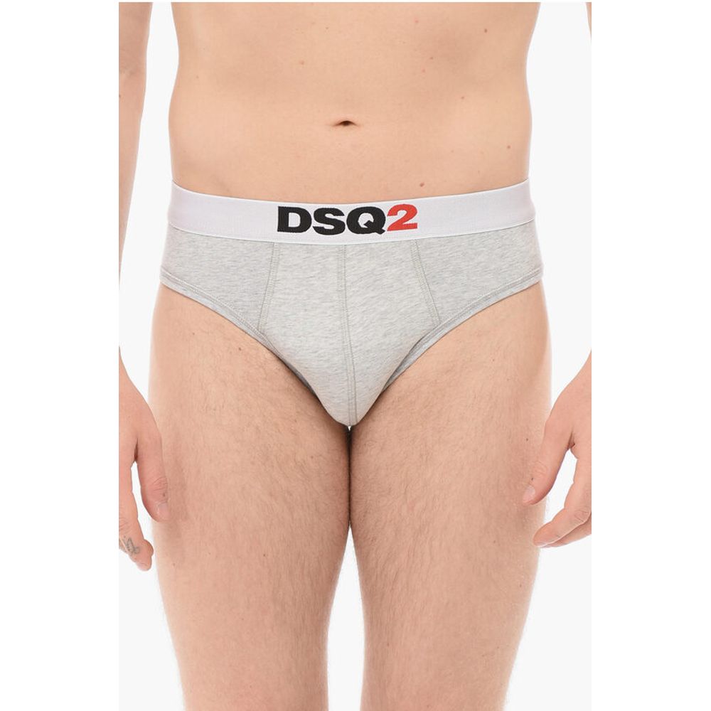 

Боксеры DSQ2 из хлопка с логотипом на поясе Dsquared2, серый