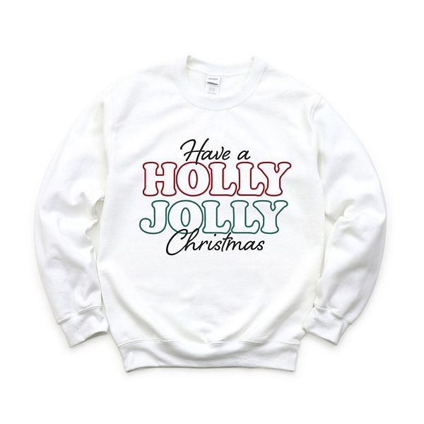 

Свитшот Have a holly jolly christmas Simply Sage Market, White