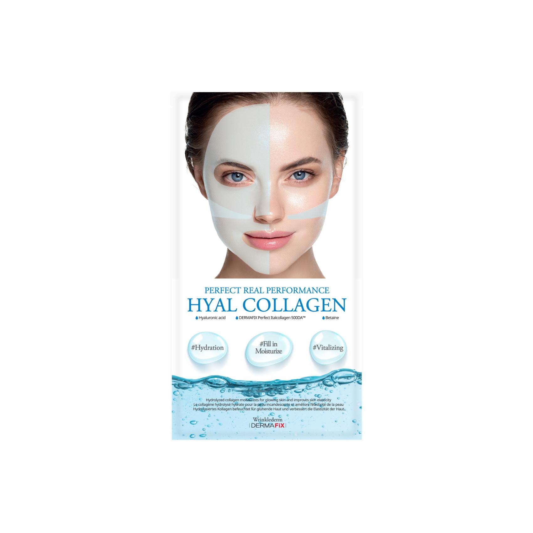 DERMAFIX Пробник маска для лица с коллагеном и яичным белком гиалуроновая кислота подтягивающая, увлажняющая и питательная 1 шт — фото 2