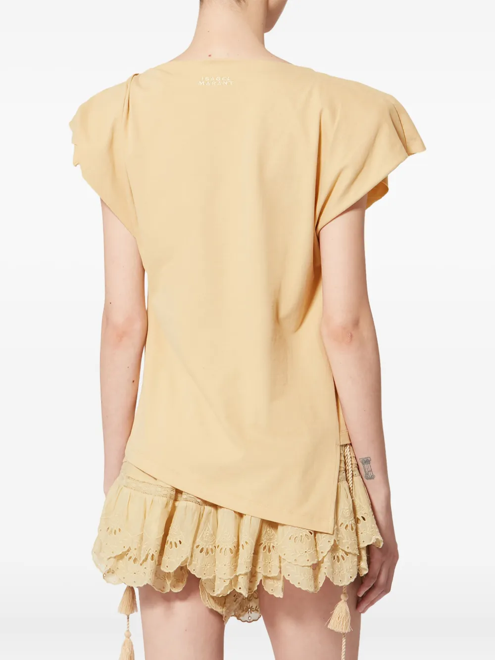 Футболка Sebani асимметричного кроя Isabel Marant, желтый — фото 4