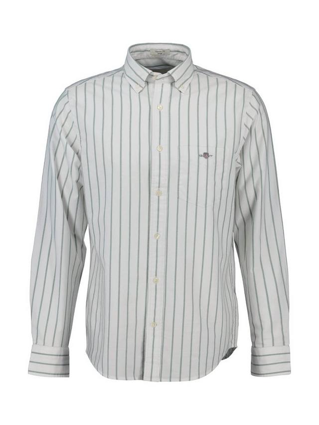 

Хлопковая оксфордская рубашка в полоску GANT, Forest Green