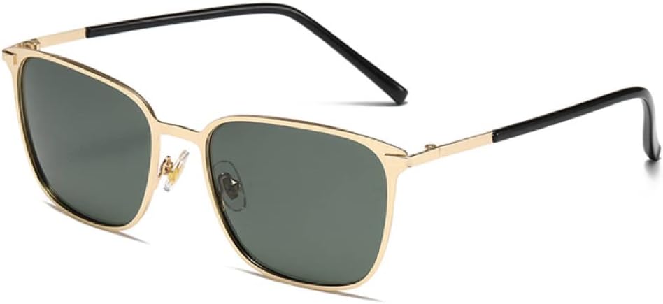 

Сверхлегкие поляризованные солнцезащитные очки для мужчин, очки для вождения, солнцезащитные очки для женщин в винтажном металлическом квадратном стиле generic, C5 Green