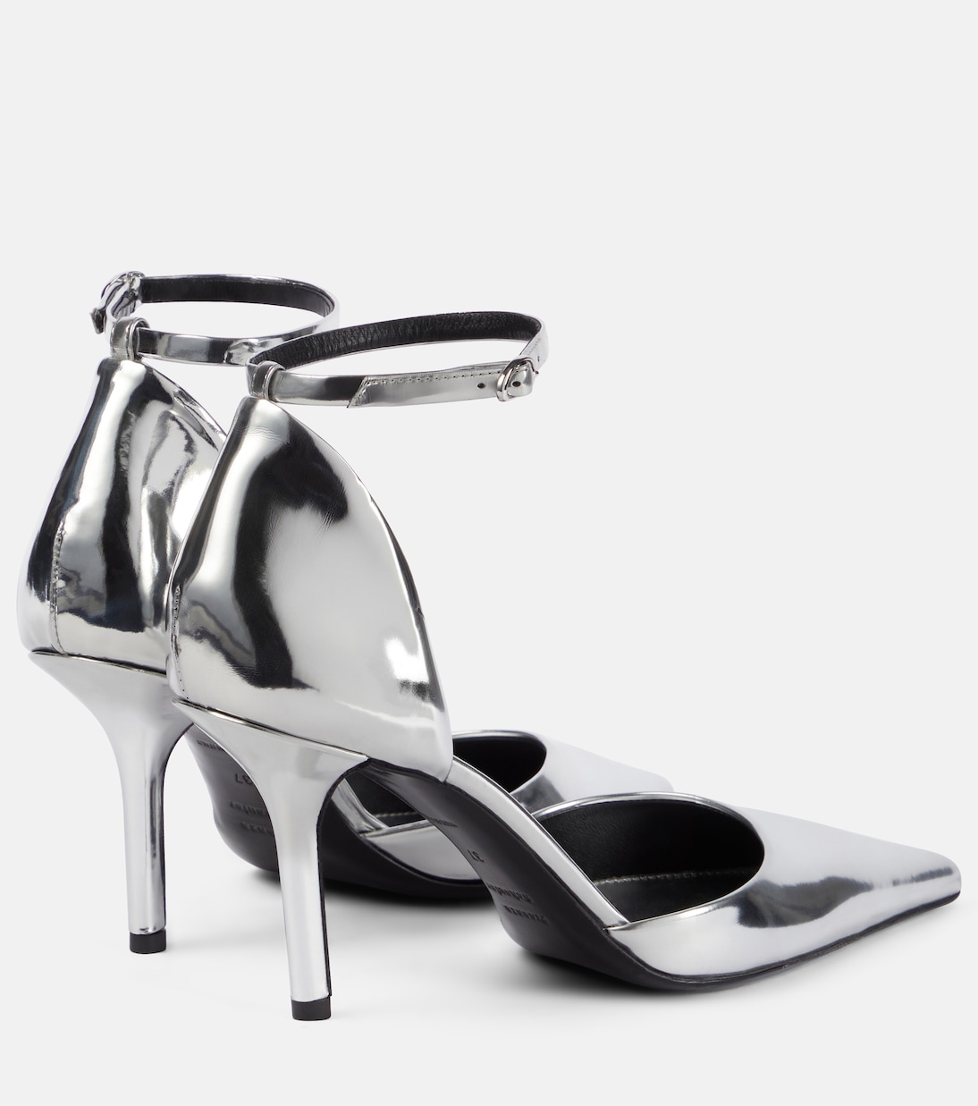 Туфли-лодочки Slash 85 из зеркальной кожи Proenza Schouler, Silver Specchio — фото 2