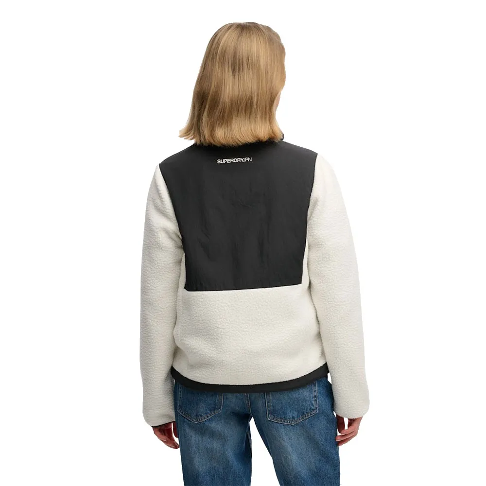 Флисовая куртка Superdry Hybrid Trekker, белый — фото 2