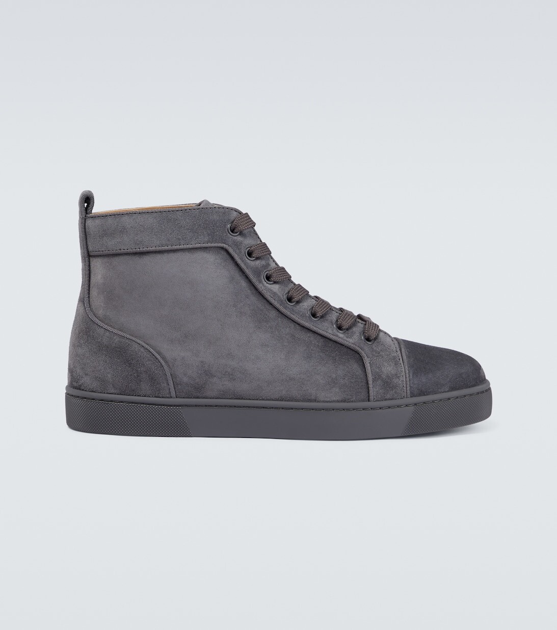 

Высокие замшевые кеды Louis Christian Louboutin, серый