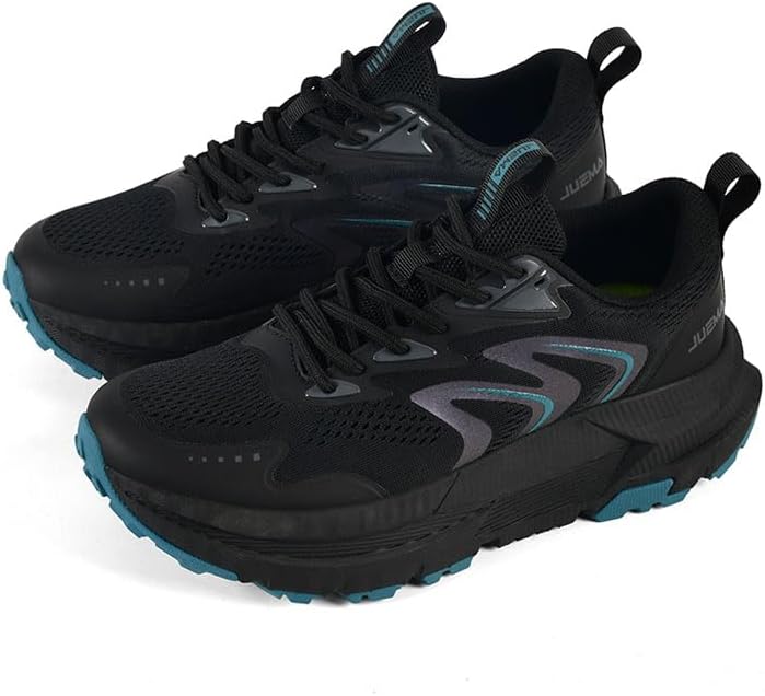 

Кроссовки для трейлраннинга, спортивные сетчатые кроссовки, прочная резиновая подошва, дышащие и удобные тренировочные кроссовки Generic, черный